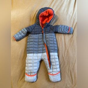 Snozu Cozy Gray and Orange Kids One Piece